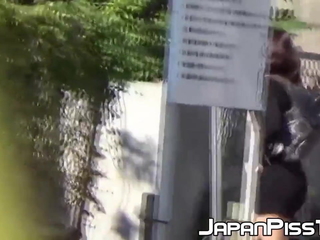 Young Japanese honies secretly peeing