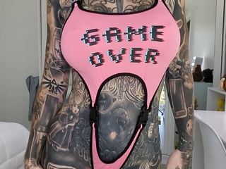 Pink Gamer Girl Lingerie Shot at First